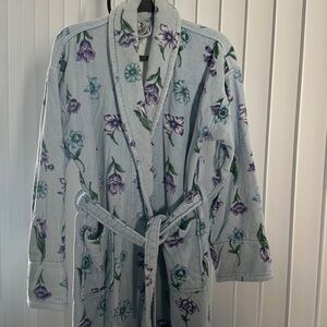 Floral Turkish terry cotton BathRobe